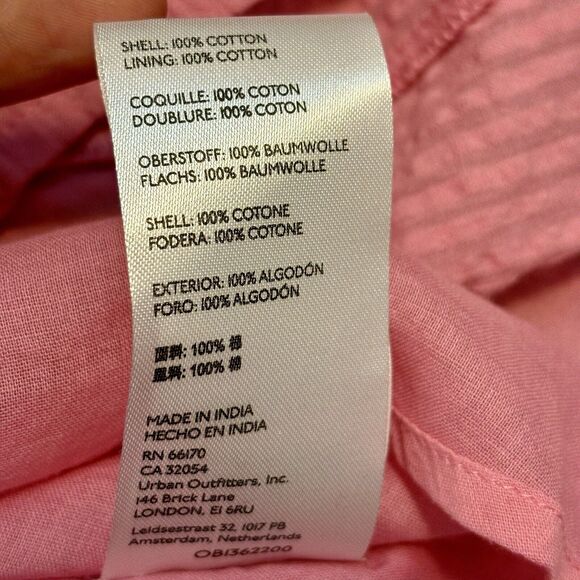 Urban Outfitters‎ Maisy High Neck Frock Pink Ruffle Dress Sz S Mod Retro Twee - Picture 9 of 15